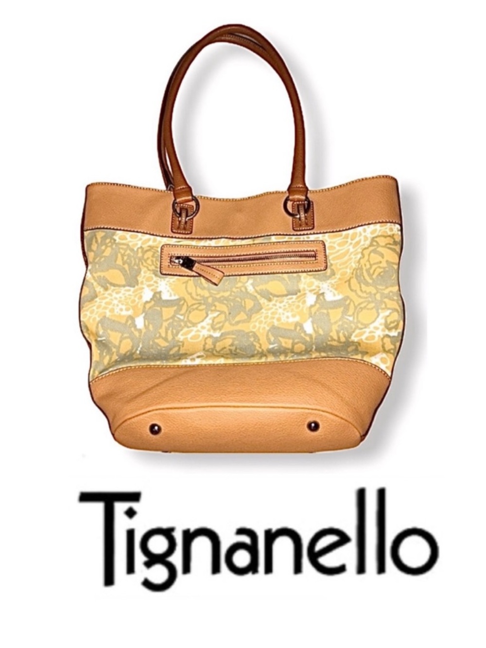 Beautiful Bag in Leather & Denim